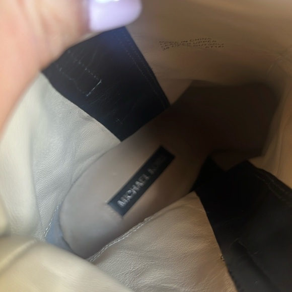 Michael Kors Black Suede Tie Up Boots Sz 38.5 - Picture 4 of 9